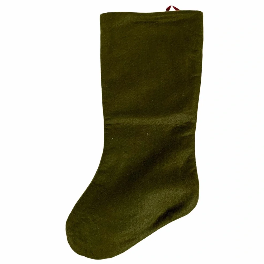 Christmas Stockings of 4 Handmade Stitching Looking Style Sz 8”x17” - Picture 5 of 8